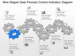 87814418 style variety 1 gears 9 piece powerpoint presentation diagram infographic slide