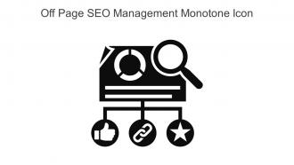 Off Page SEO Management Monotone Icon In Powerpoint Pptx Png And Editable Eps Format