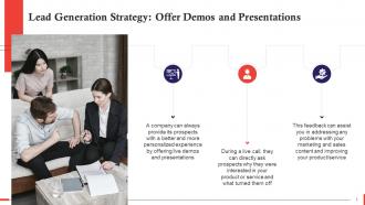 Offer Demos And Presentations As A Lead Generation Strategy Training Ppt