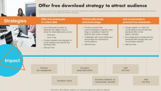 Offer Free Download Strategy To Attract Audience Record Label Marketing Plan To Enhance Strategy SS