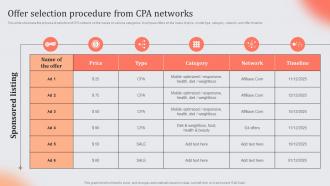 Offer Selection Procedure From CPA Networks Role And Importance Of CPA In Digital Marketing