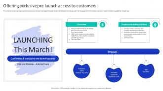 Offering Exclusive Pre Launch Access To Efficient Marketing Campaign Plan Strategy SS V
