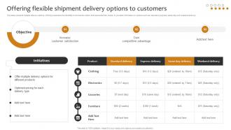 Offering Flexible Shipment Delivery Options To Customers Implementing Cost Effective Warehouse Stock