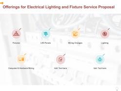 Offerings for electrical lighting and fixture service proposal ppt powerpoint presentation layouts icon