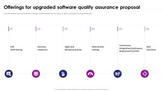 Offerings For Upgraded Software Quality Assurance Proposal