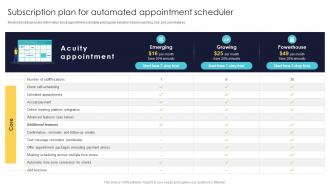 Office Automation For Smooth Subscription Plan For Automated Appointment Scheduler