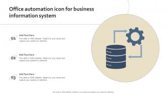 Office Automation Icon For Business Information System