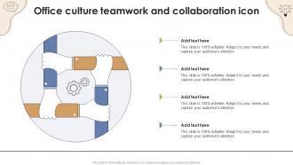 Office Culture Teamwork And Collaboration Icon