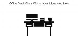Office Desk Chair Workstation Monotone Icon In Powerpoint Pptx Png And Editable Eps Format