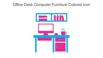 Office Desk Computer Furniture Colored Icon In Powerpoint Pptx Png And Editable Eps Format