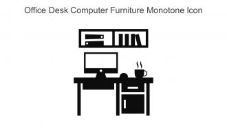 Office Desk Computer Furniture Monotone Icon In Powerpoint Pptx Png And Editable Eps Format