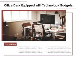 Office desk equipped with technology gadgets