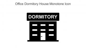 Office Dormitory House Monotone Icon In Powerpoint Pptx Png And Editable Eps Format