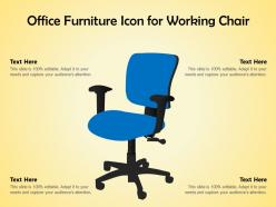 Office furniture icon for working chair