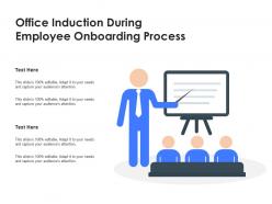 Office induction during employee onboarding process