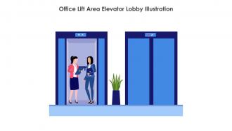 Office Lift Area Elevator Lobby Illustration