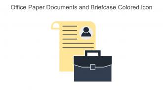 Office Paper Documents And Briefcase Colored Icon In Powerpoint Pptx Png And Editable Eps Format
