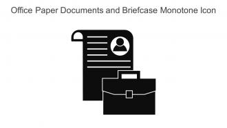 Office Paper Documents And Briefcase Monotone Icon In Powerpoint Pptx Png And Editable Eps Format