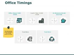 Office timings planning ppt powerpoint presentation portfolio example topics