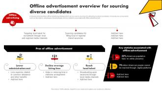 Offline Advertisement Overview For Sourcing Diverse Talent Pooling Tactics To Engage Global Workforce