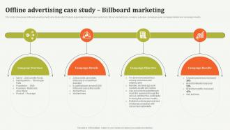 Offline Advertising Case Study Billboard Marketing Offline Marketing Guide To Increase Strategy SS