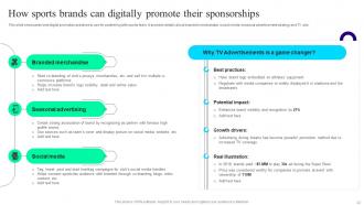 Offline And Digital Promotion Techniques For Sporting Brands MKT CD V Impressive Interactive