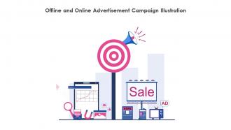 Offline And Online Advertisement Campaign Illustration