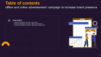 Offline And Online Advertisement Campaign To Increase Brand Presence MKT CD V Interactive Editable