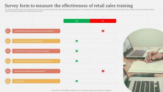 Offline And Online Merchandising Survey Form To Measure The Effectiveness Of Retail Sales Training