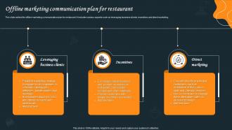 Offline Marketing Communication Plan For Restaurant