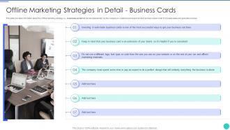 Offline marketing strategies in detail business cards ppt infographic template graphics template