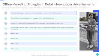 Offline marketing strategies in detail newspaper advertisements ppt outline guidelines