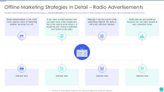 Offline marketing strategies in detail radio advertisements ppt slides diagrams