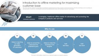 Offline Marketing Strategies To Improve Introduction To Offline Marketing For Maximizing Customer Base