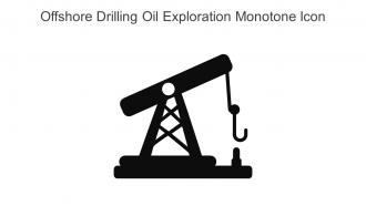 Offshore Drilling Oil Exploration Monotone Icon In Powerpoint Pptx Png And Editable Eps Format