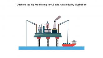 Offshore IoT Rig Monitoring For Oil And Gas Industry Illustration