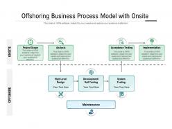 Offshoring business process model with onsite