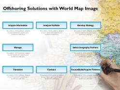 Offshoring solutions with world map image