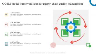 OGSM Model Framework Icon For Supply Chain Quality Management