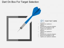 Oh dart on box for target selection flat powerpoint design