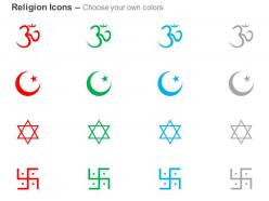 Ohm islamic swastik jweish ppt icons graphics