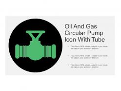 Oil and gas circular pump icon with tube