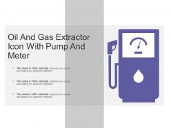 Oil and gas extractor icon with pump and meter