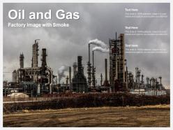 Oil and gas factory image with smoke