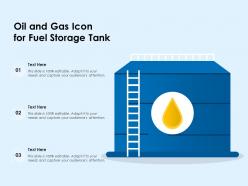 Oil and gas icon for fuel storage tank