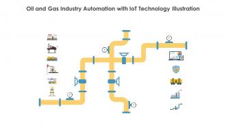 Oil And Gas Industry Automation With IoT Technology Illustration