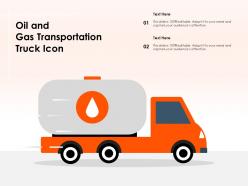 Oil and gas transportation truck icon
