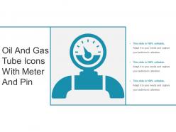 Oil and gas tube icons with meter and pin