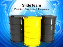 Oil barrels and drum containers powerpoint templates ppt themes and graphics 0213