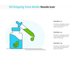 Oil dripping from bottle nozzle icon